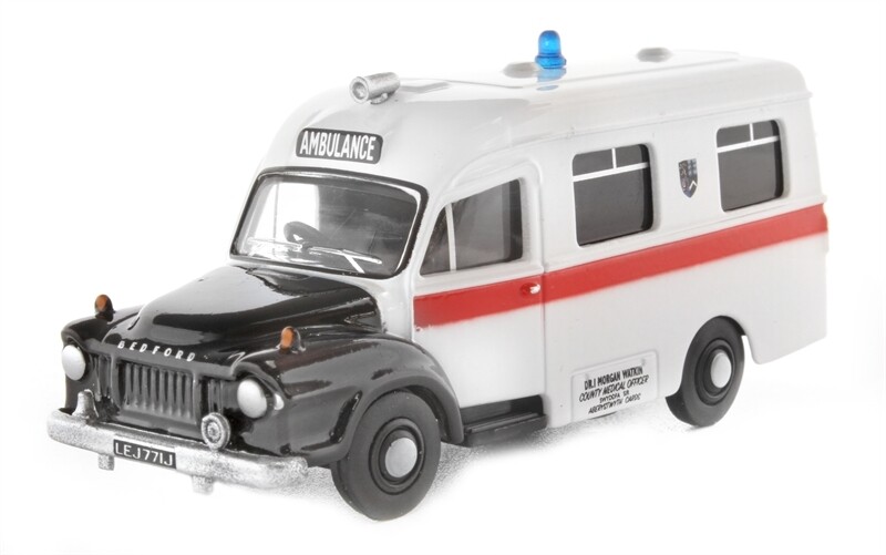 Oxford Diecast 76BED008 Aberystwyth Bedford J1 Ambulance