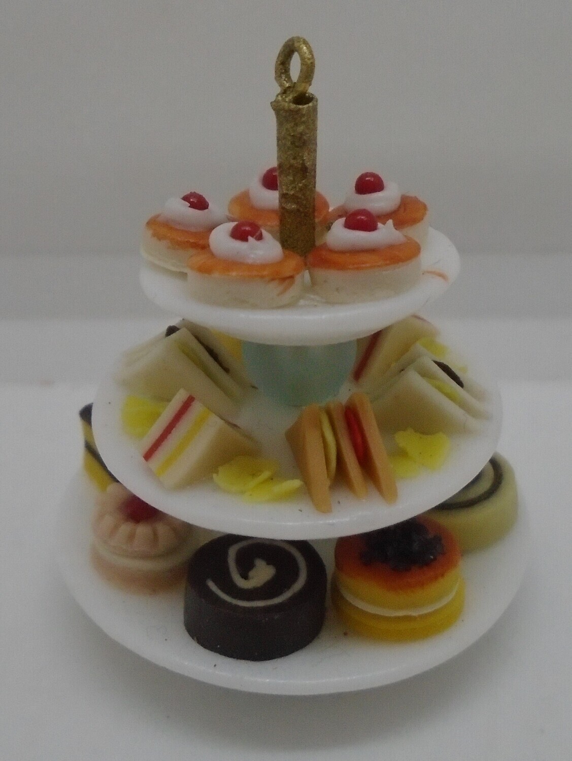 CAKES AND SANDWICHES ON 3 TEIR CAKE STAND