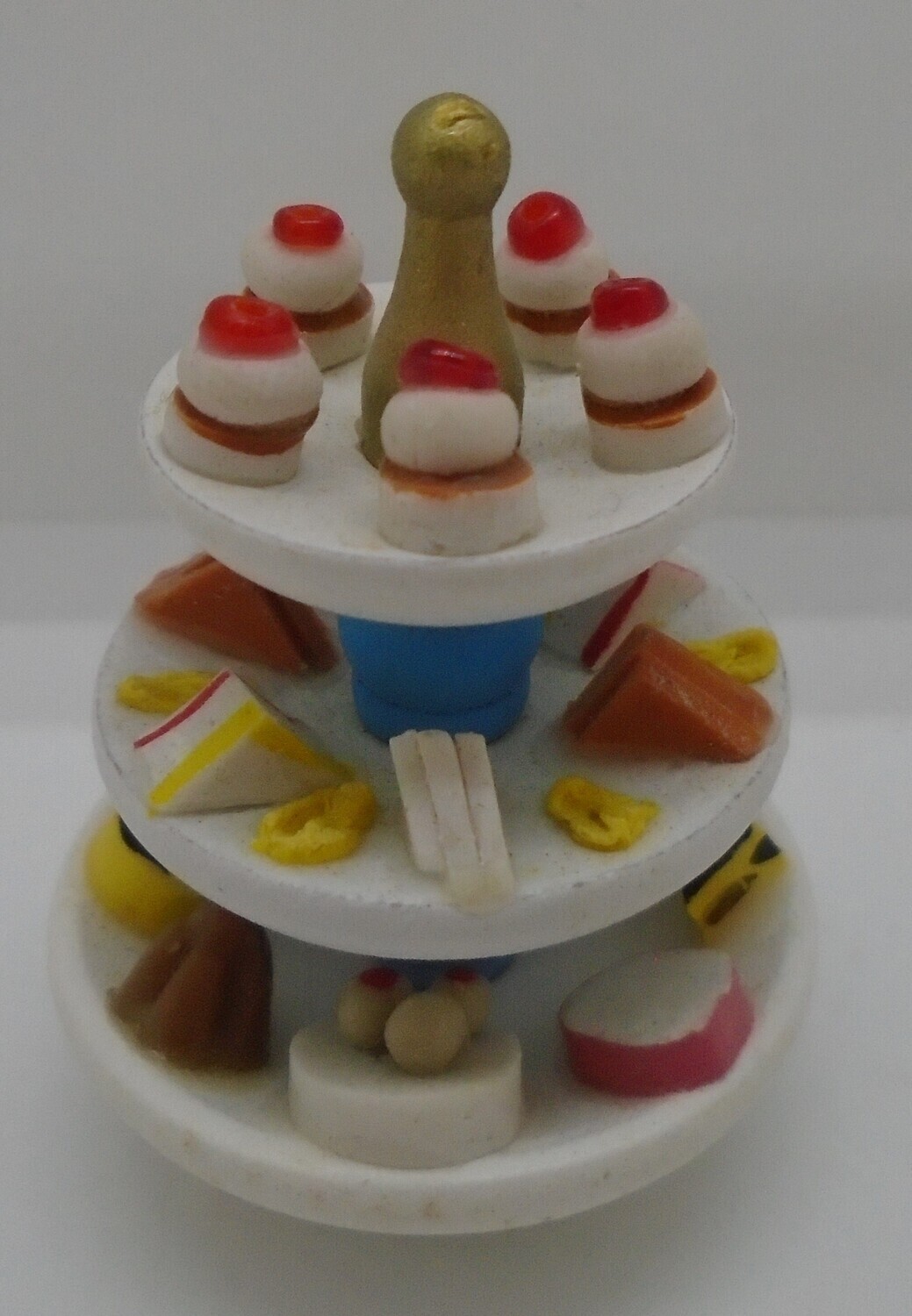 CAKES AND SANDWICHES ON 3 TEIR CAKE STAND