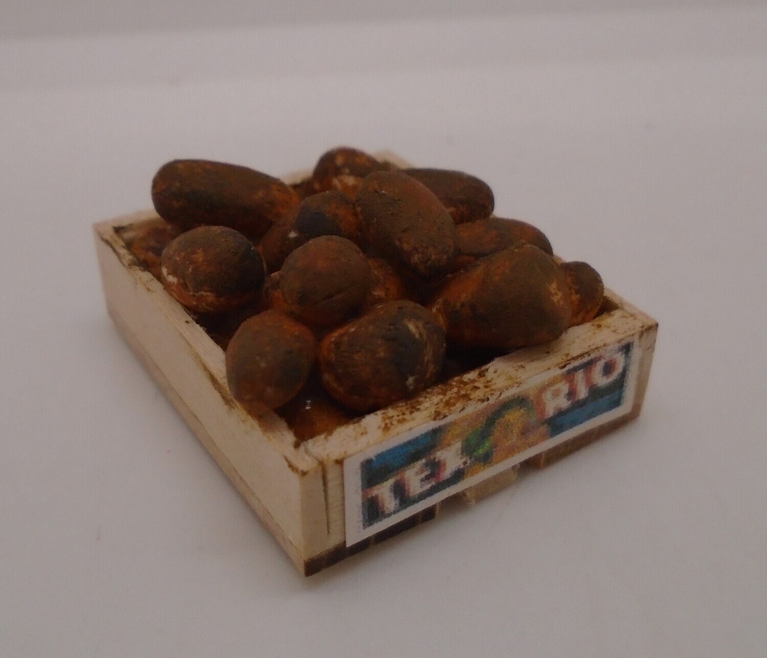 CRATE/BOX OF DIRTY POTATOES