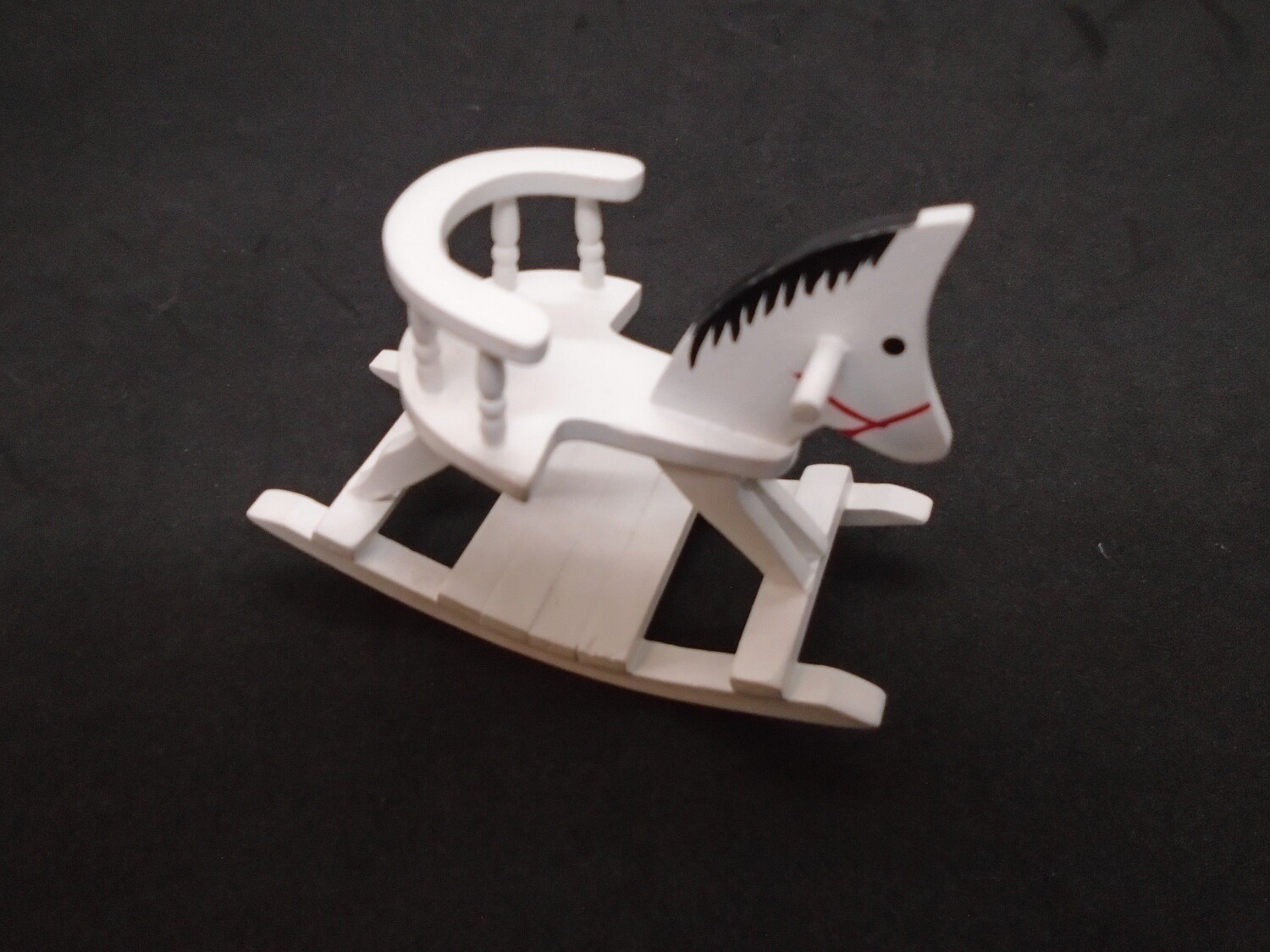 CHILDS WHITE  ROCKING HORSE