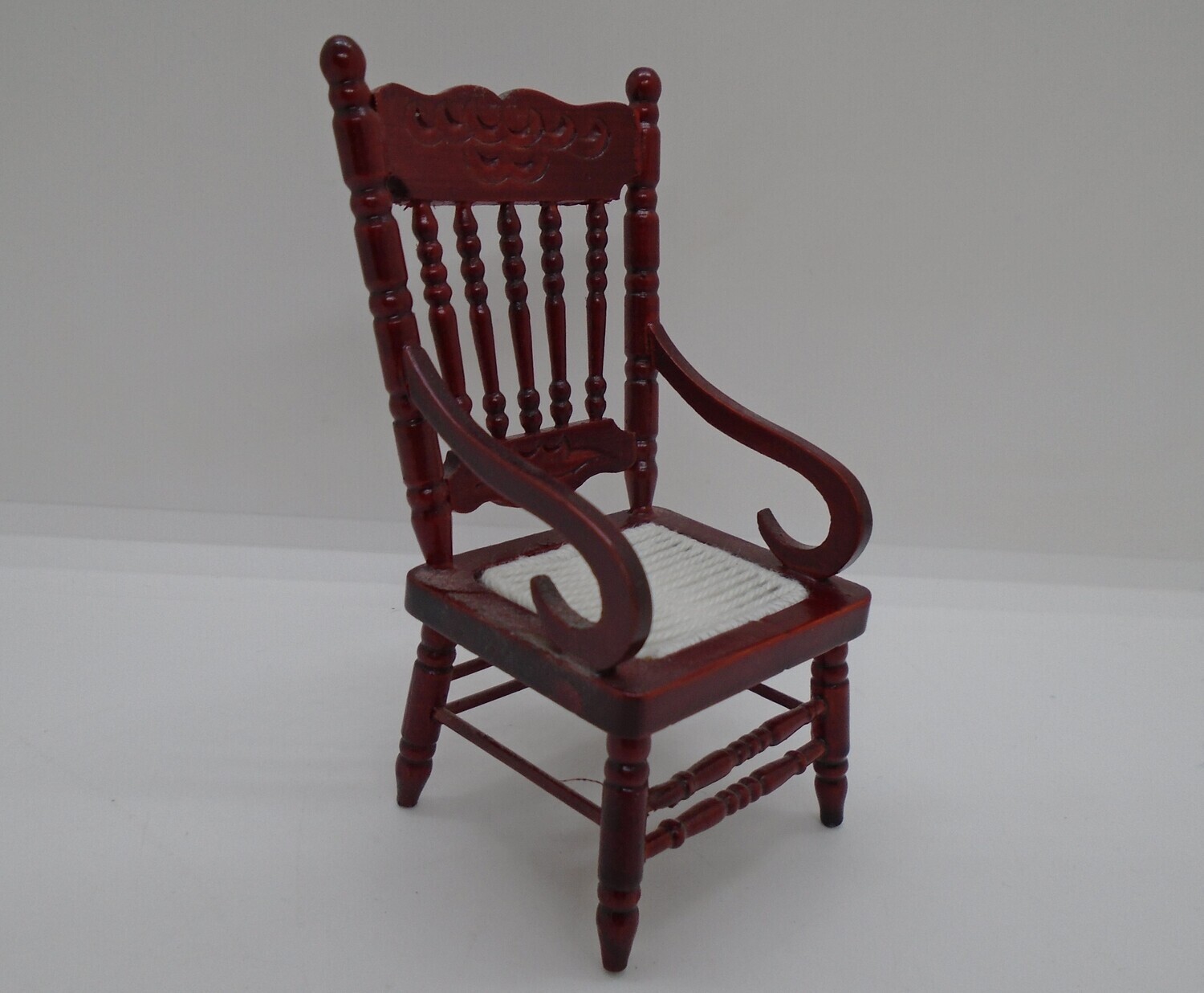 MAHOGANY CHAIR WITH STRING SEAT