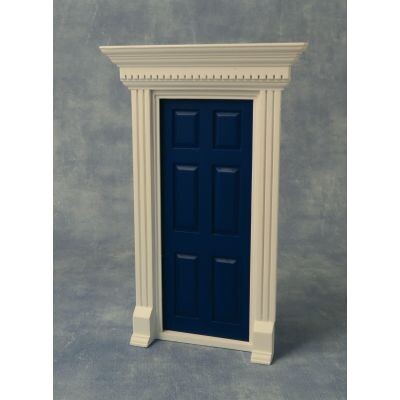 Dentil Trim Door Blue