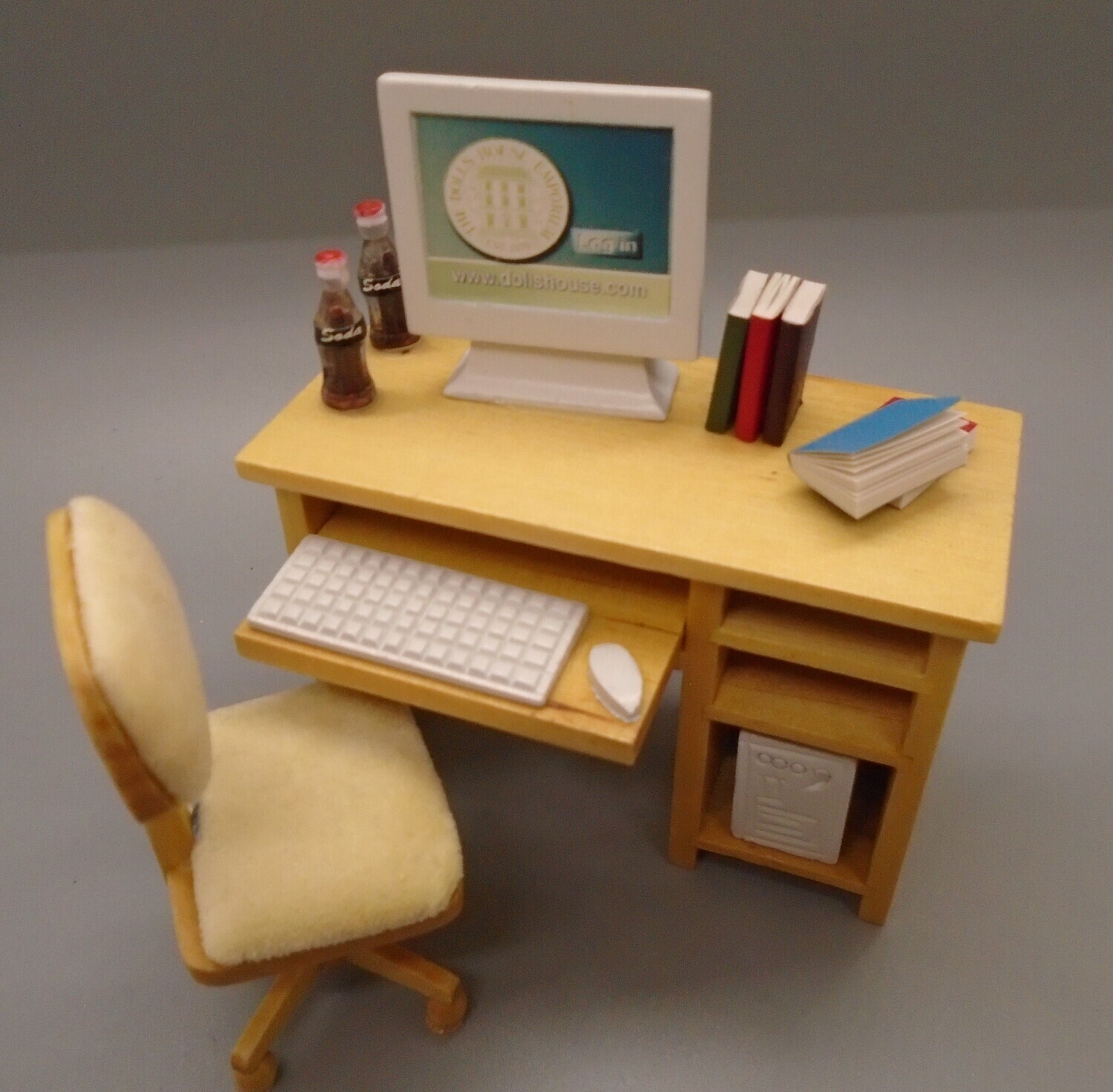 DRESSED COMPUTER DESK AND CHAIR