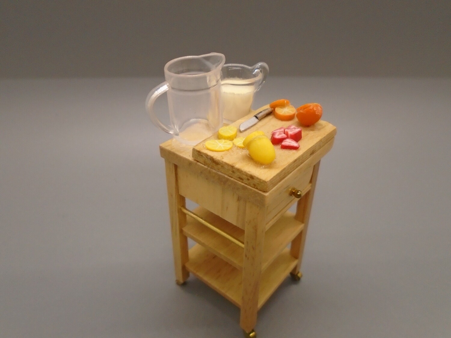 DRESSED KITCHEN TROLLEY ON CASTORS