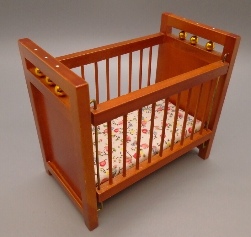WOODEN COT WITH DROP SIDE