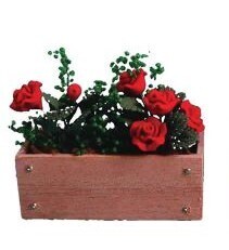 RED ROSE WINDOW BOX