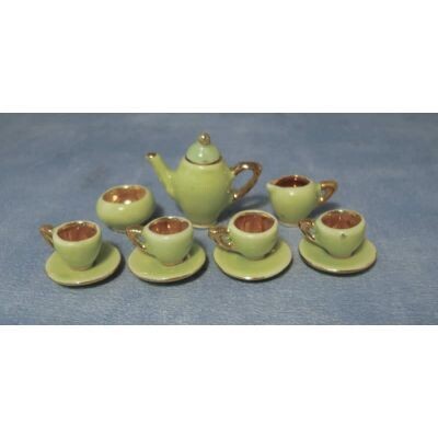 1930'S GREEN COFFEE SET