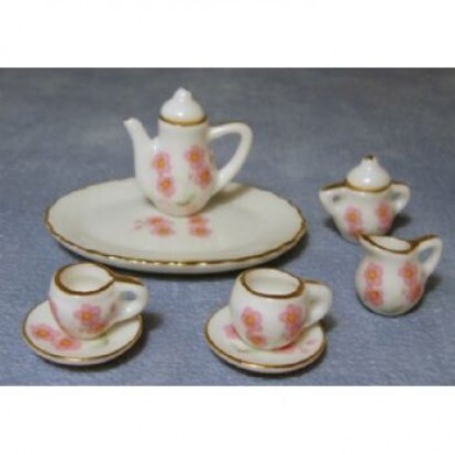 PINK FLOWER TEA/COFFEE SET