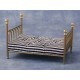 Brass 'cast Iron' Double Bed & Covers