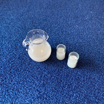 JUG AND 2 GLASSES OF MILK