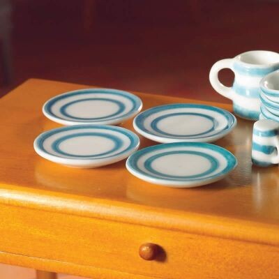 4 CORNISH STYLE PLATES