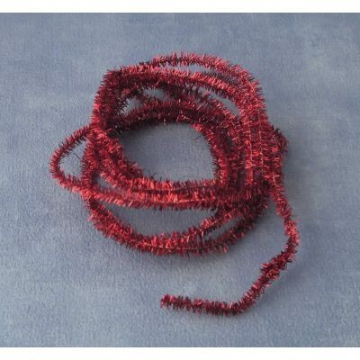 RED CHRISTMAS TINSEL