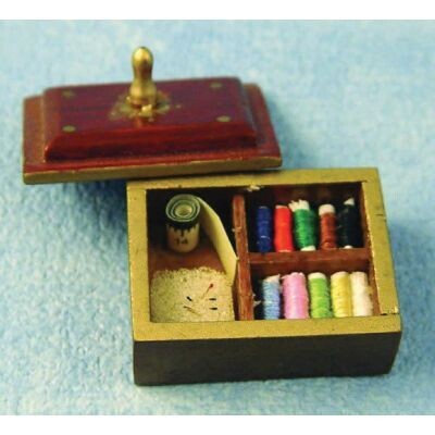 SEWING BOX WITH CONTENTS