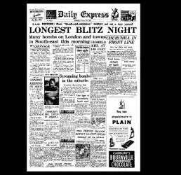 Daily Express - London Blitz - 29th August 1940