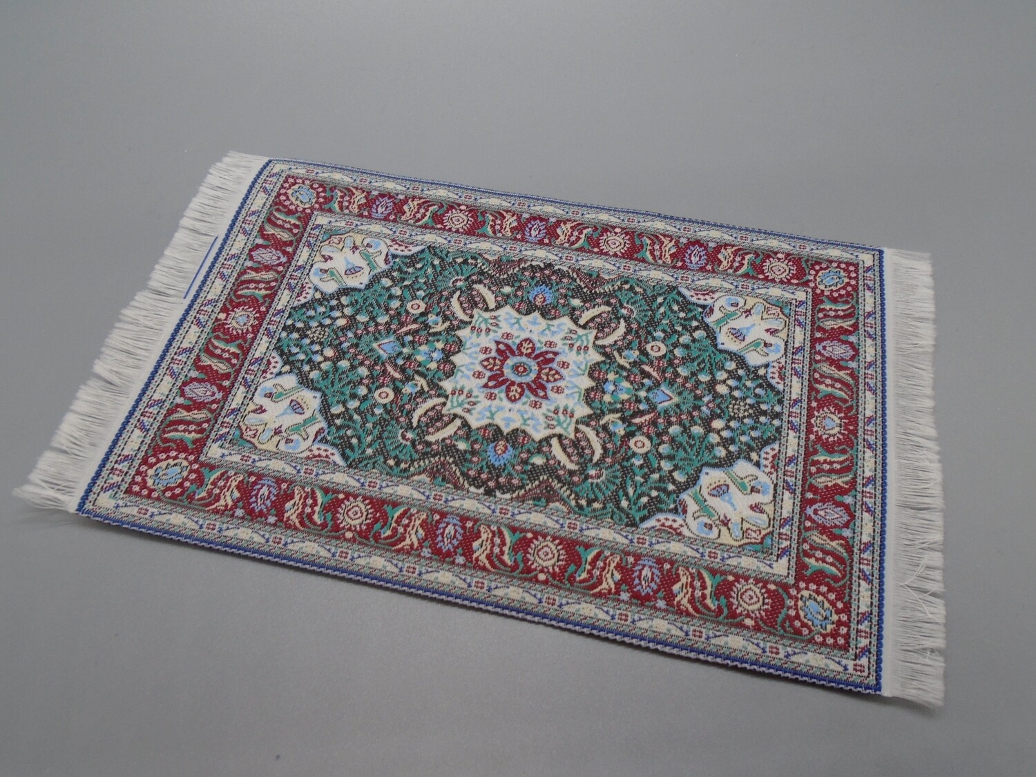 RED AND TEAL RUG