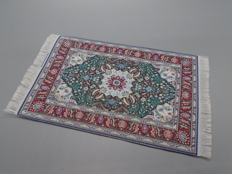 RED AND TEAL RUG