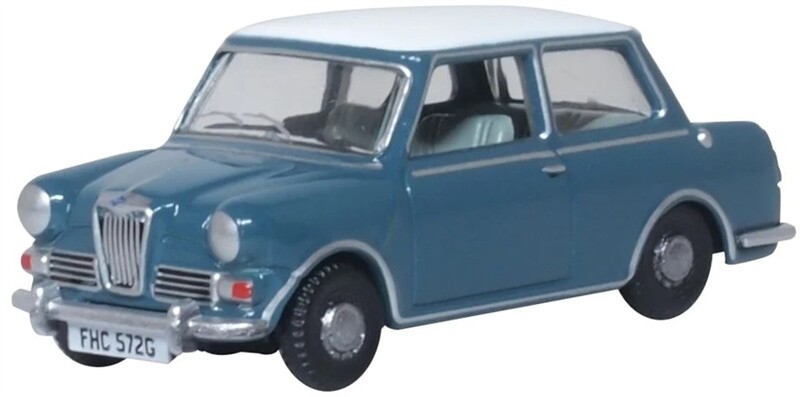 Oxford Diecast 76RE002 Riley Elf MKIII Persian Blue Snowberry White