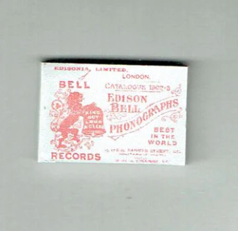 DATEMAN MINIATURES BOOK- EDISON BELL PHONOGRAPH