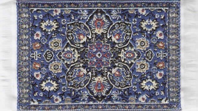 SMALL BLUE TURKISH RUG
