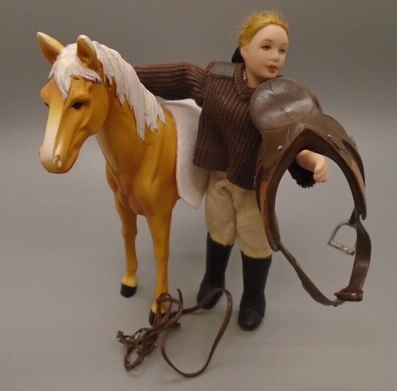 APRICOT THE PONY WITH RIDER, BRIDLE, NUMNAH AND SADDLE