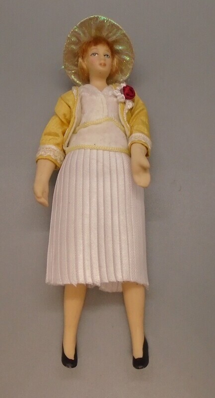 LADY IN WHITE WITH LEMON JACKET