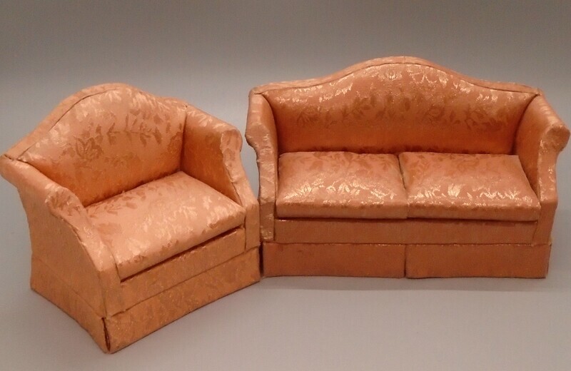 PEACH SILKY SOFA SET
