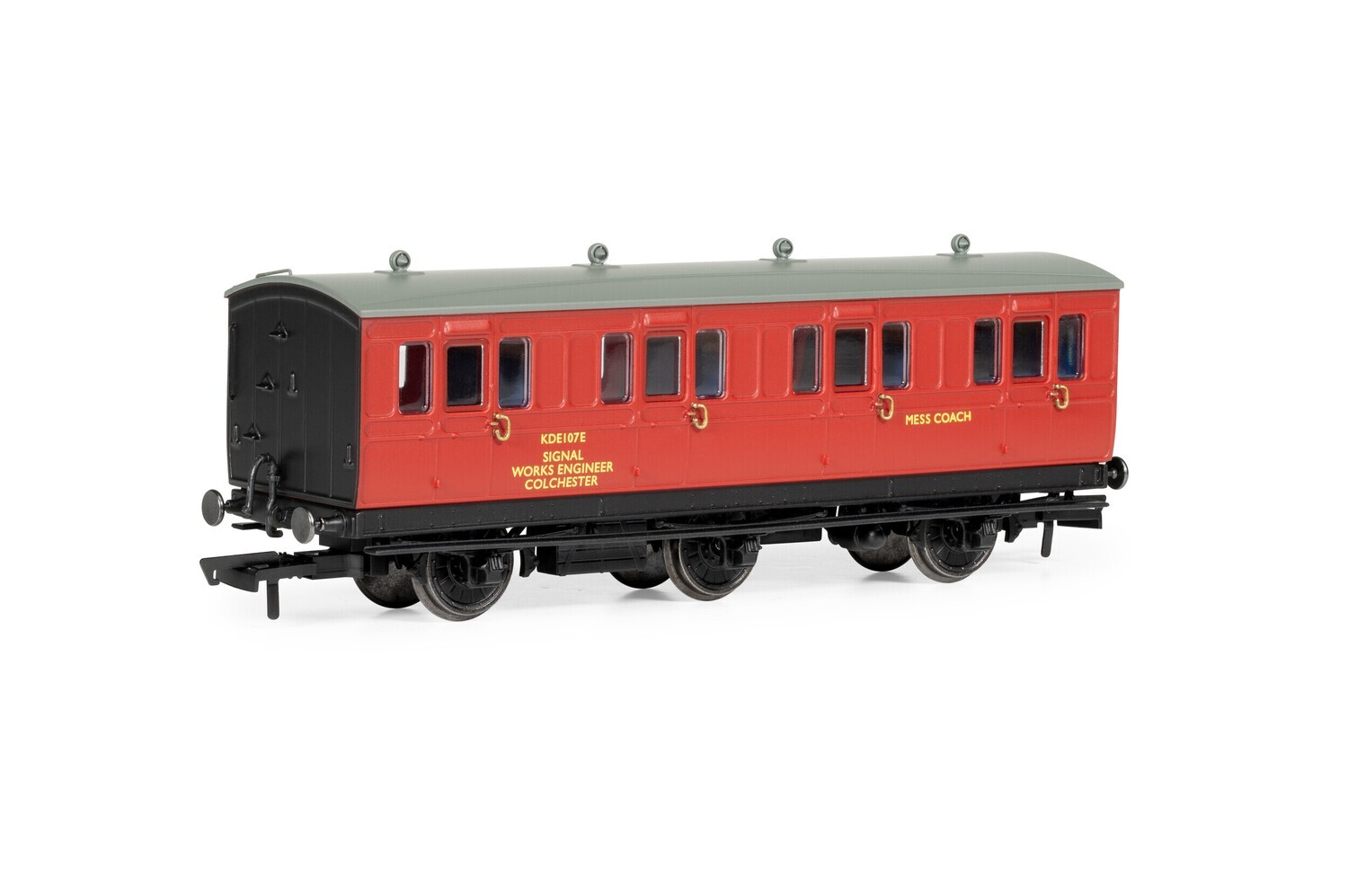 Hornby R40359 BR Departmental, 6 Wheel Crew Coach, KDE107E - Era 8