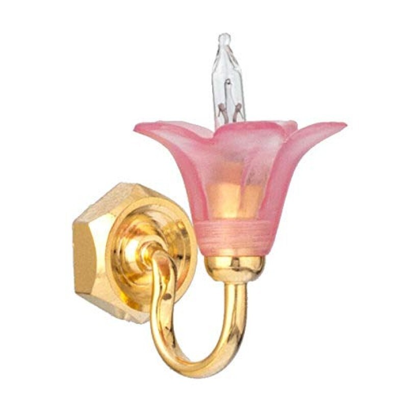 CRANBERRY TULIP WALL LIGHT