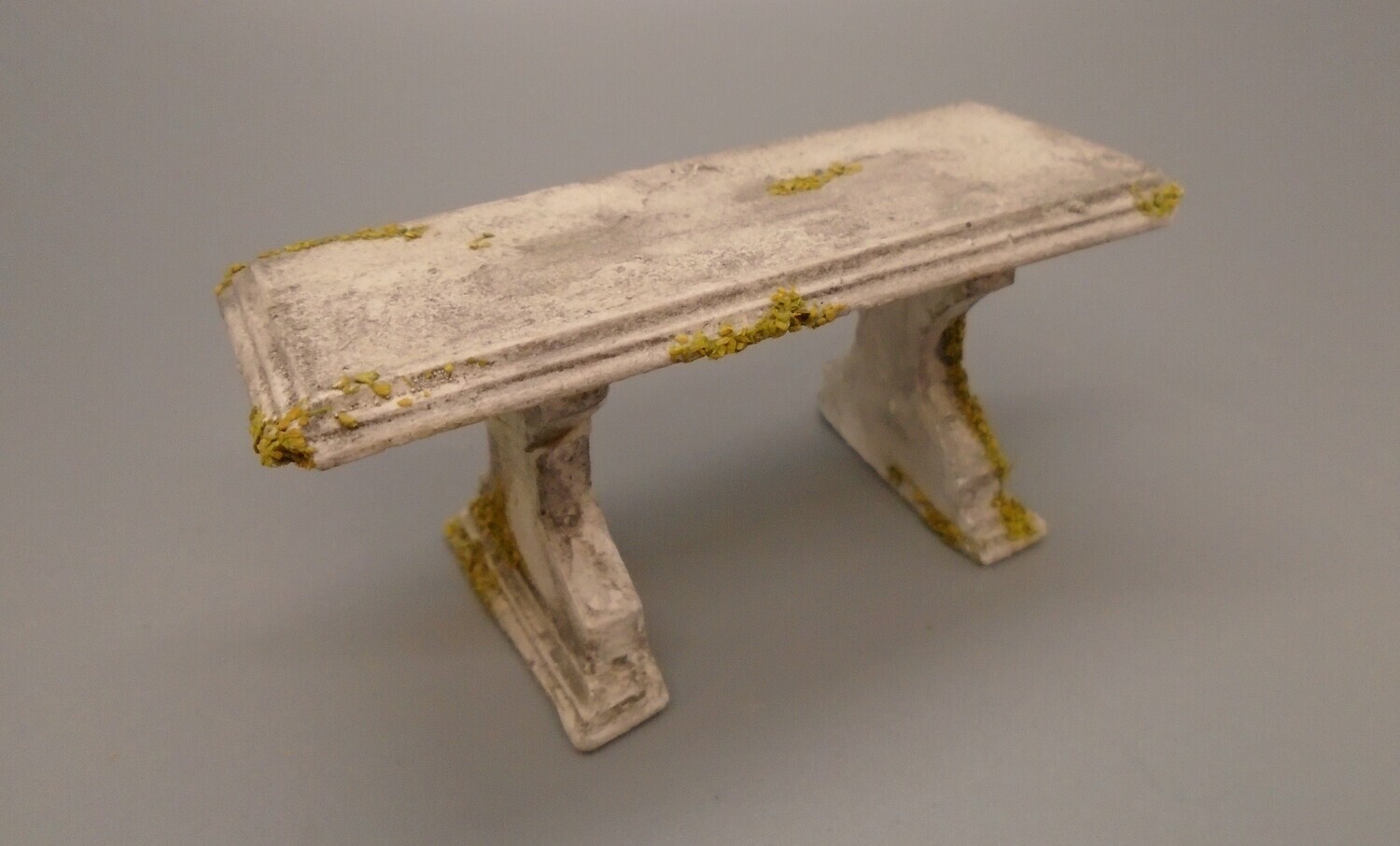 WEATHERED STONE GARDEN BENCH