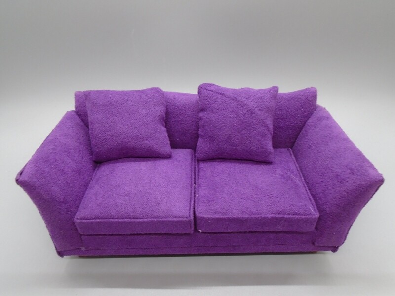 PLUM SUEDE STYLE SOFA