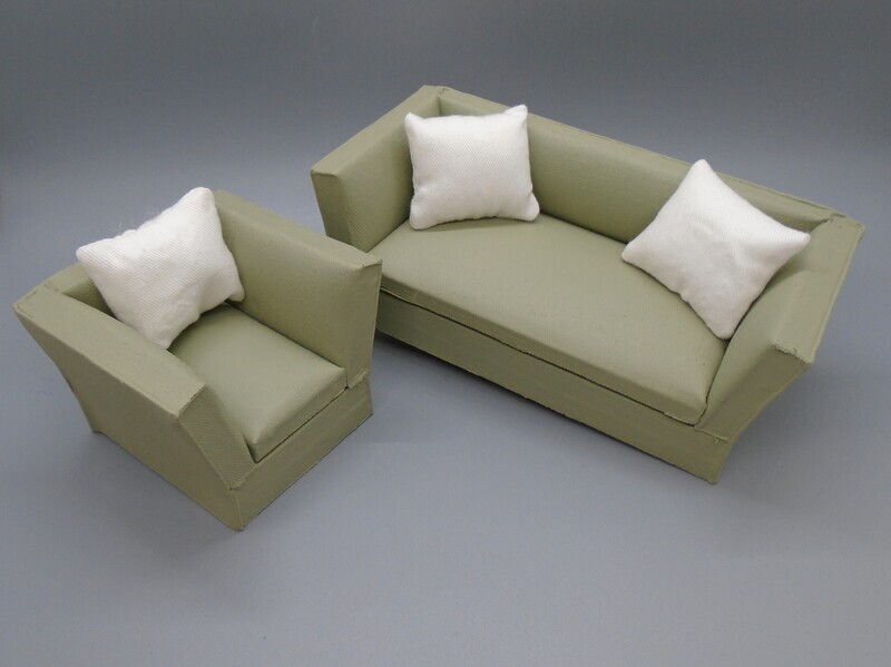 SAGE GREEN CUSTOMISED SOFA SET