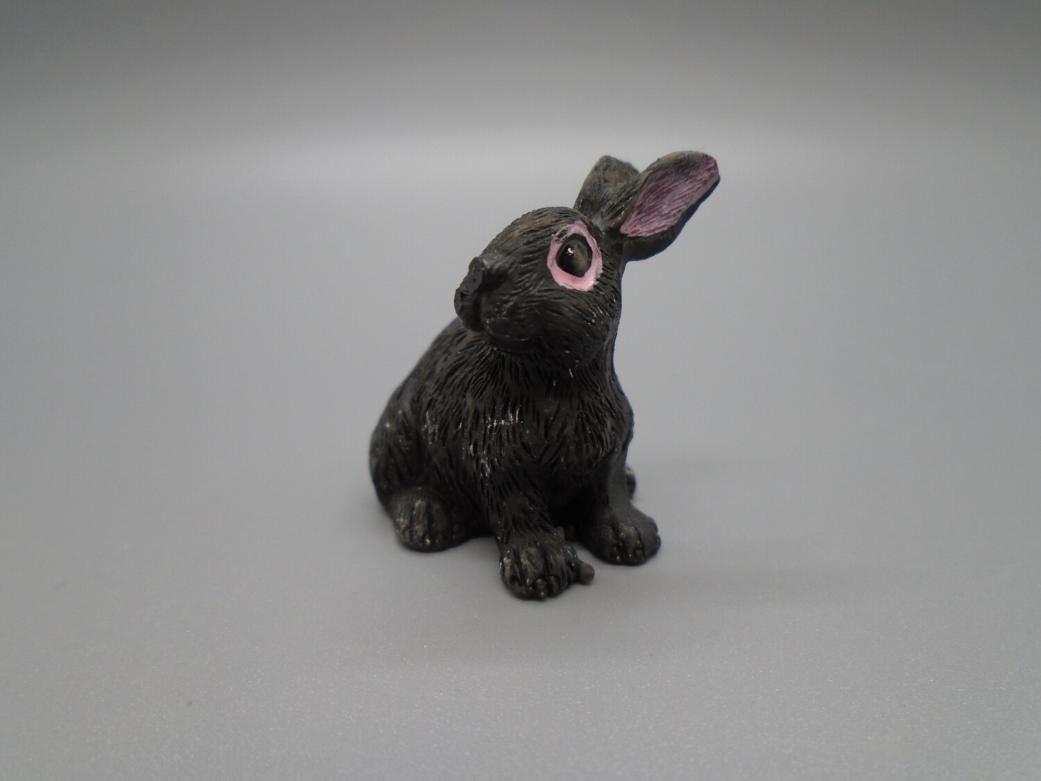 BLACK RABBIT SITTING