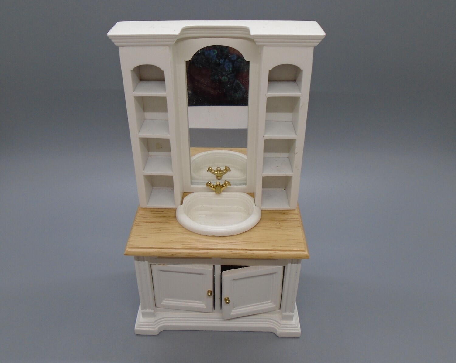 TALL WHITE BATHROOM VANITY UNIT