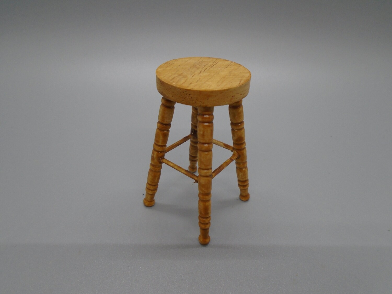 TALL STAINED KITCHEN STOOL