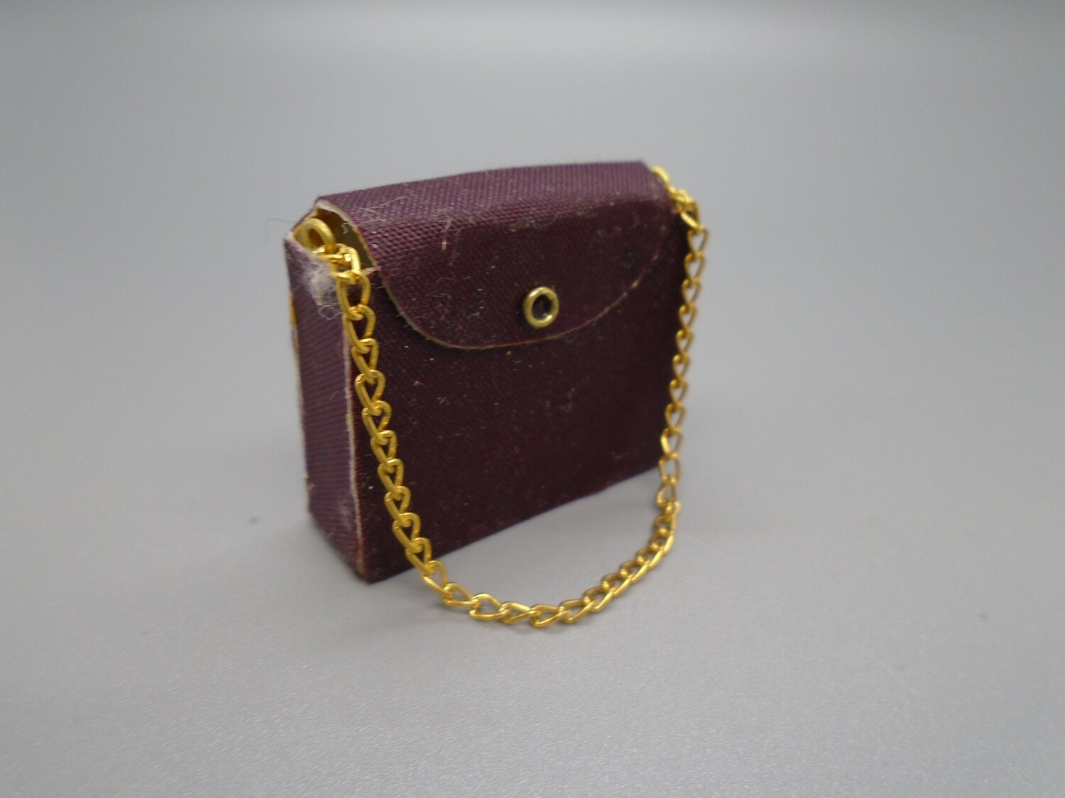 BURGUNDY AND GOLD SQUARE BAG