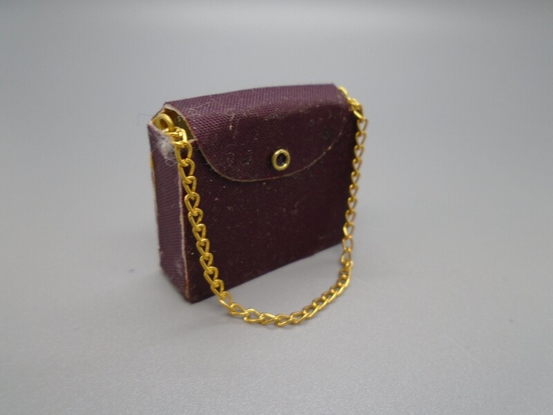 BURGUNDY AND GOLD SQUARE BAG