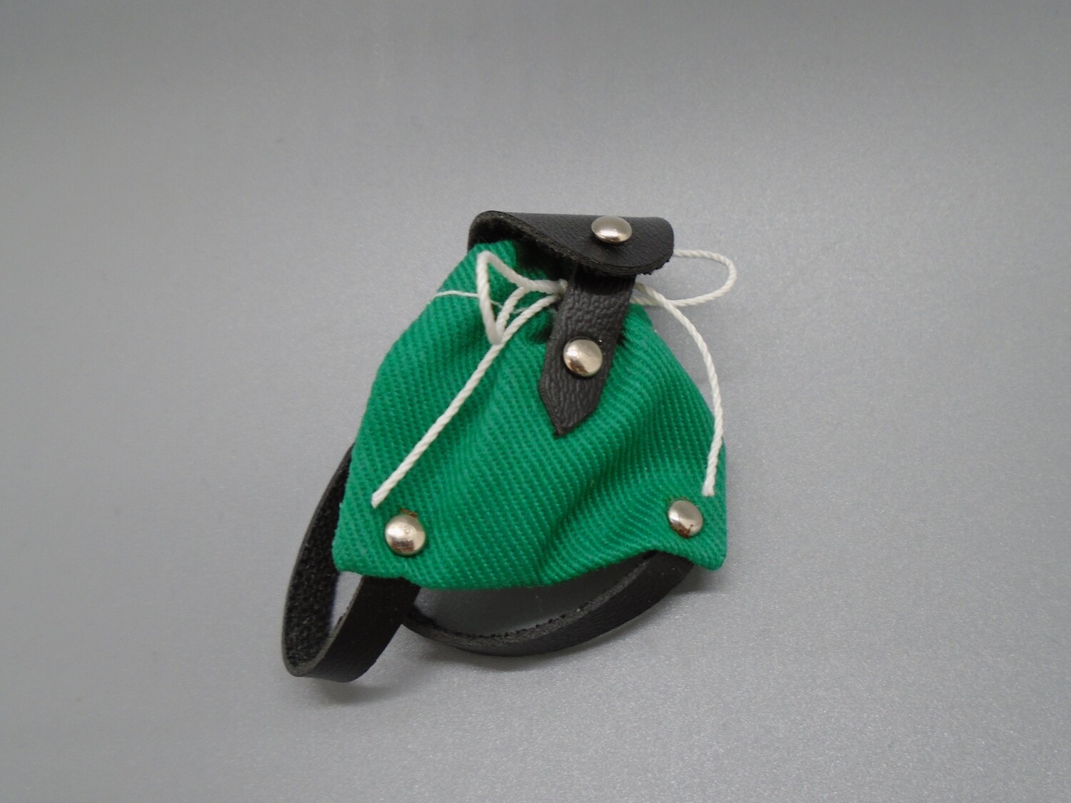 GREEN STRING TIE BACKPACK BAG