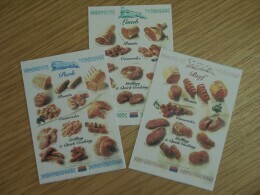 Set of 3 Meat Posters by Delph