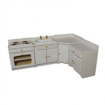 4 PC WHITE KITCHEN SET BY DHE