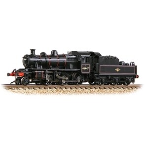 Graham Farish 372-628A LMS Ivatt 2MT 46447 BR Lined Black (Late Crest)