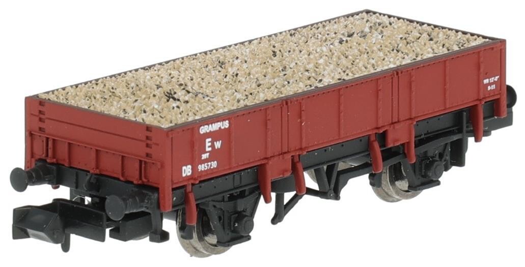 Dapol 2F-060-017 Grampus engineers open wagon in BR indian red - DB985730