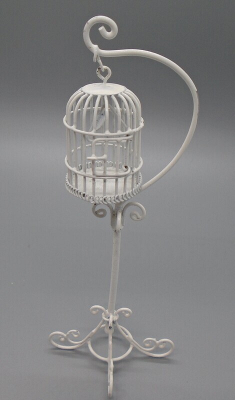 PRE-LOVED WHITE BIRD CAGE