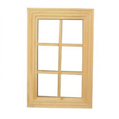 6 PANE UNPAINTED WINDOW