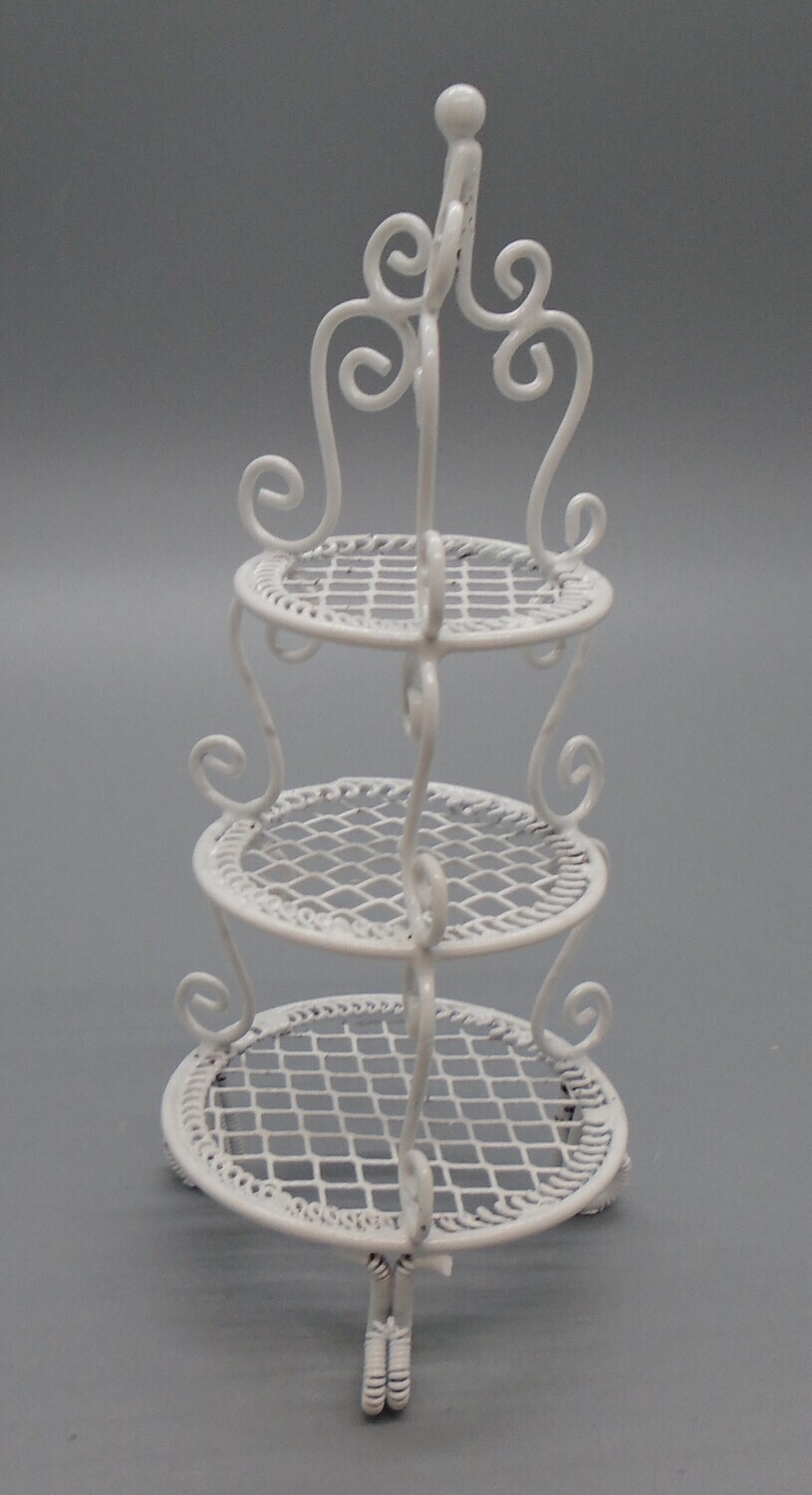 WHITE WIRE SHELVING STAND( WHAT NOT)