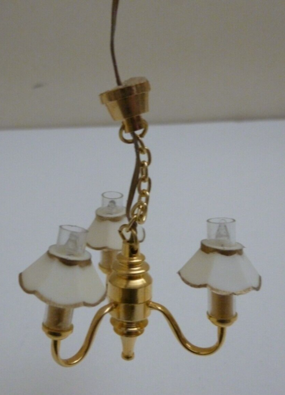 3 ARM VICTORIAN GAS LIGHT CHANDELIER