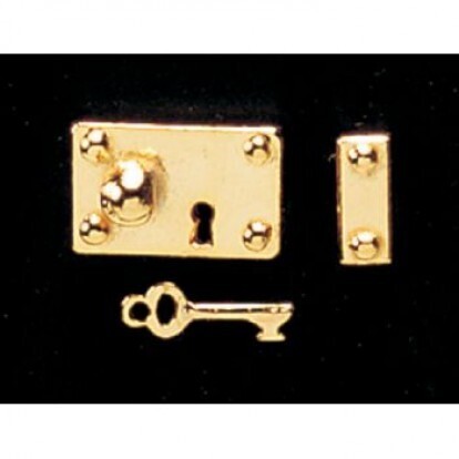 BRASS BOX LOCK AND KEY