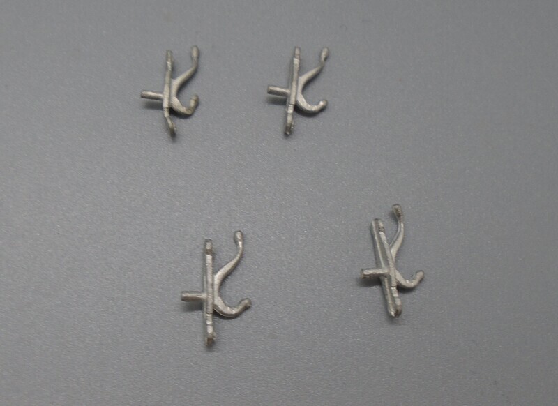SMALL SILVER COAT HOOKS