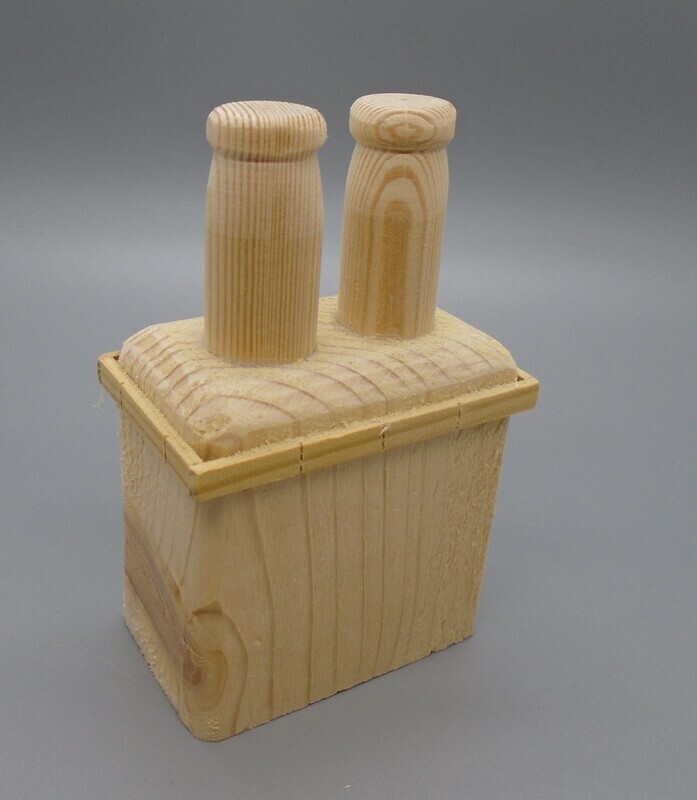 UNDECORATED CHIMNEY STACK FOR FLAT ROOF WITH CHIMNEY  POTS
