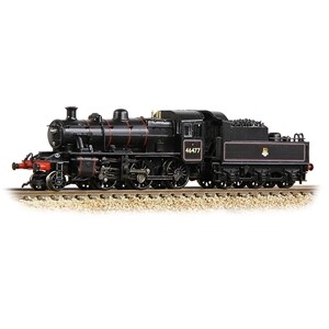 Graham Farish 372-626A LMS Ivatt 2MT 46477 BR Lined Black (Early Emblem)